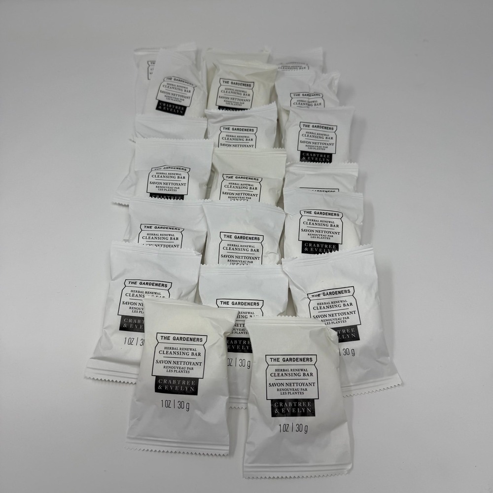 20 Pcs The Gardeners CLEANSING BAR Soap‎ Crabtree & Evelyn Herbal Renewal 1oz